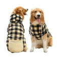 thumbnail image 1 of Dog Winter Sweatshirt with Hood and Pocket Pet Hoodies Plaid Pattern Pullover Cold Weather Dog Clothes Pet Apparel for Small Medium Large Dogs, 1 of 5