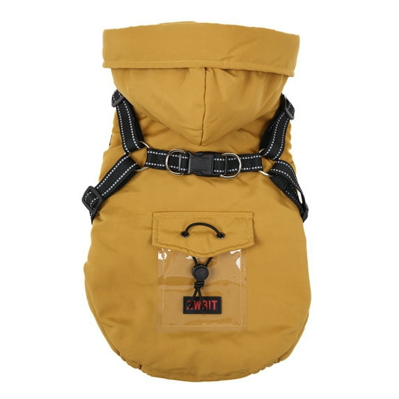 Dog Winter Warm Coat Jacket Windproof Cold Weather Dog Jacket with Clear Pocket for Small Medium Large Dogs