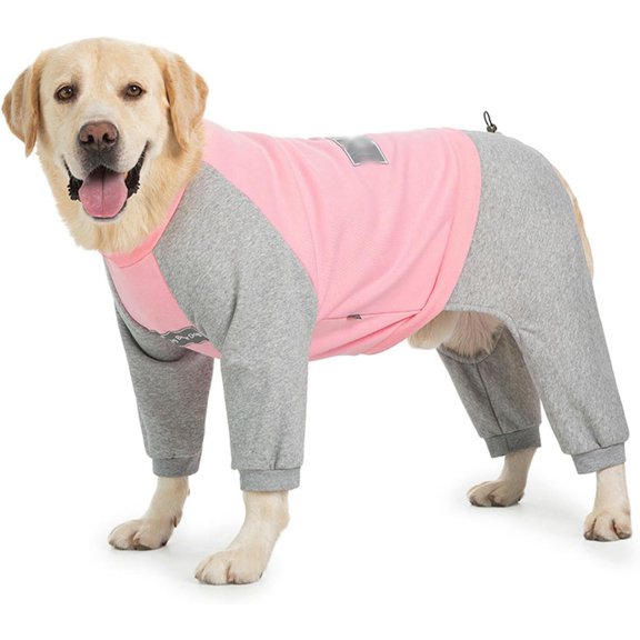 Dog Winter Warm Coat,Warm Fleece Full Body Four-Legged Cold Weather Doggy Jumpsuit Clothes,Comfortable Cotton Onesie Apparel for Large Medium Dogs