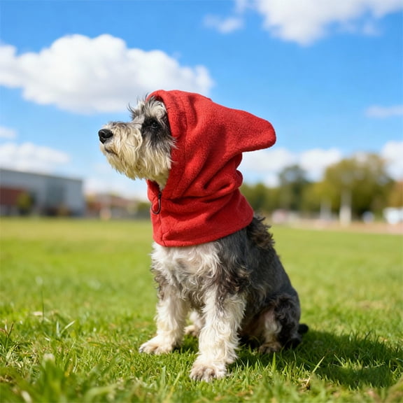Dog Winter Warm Hat Pet Fleece Hood Adjustable Fit Cute Outdoor Sun Wind Protection Cap, Lightweight Breathable Comfortable Wear Design, For Dogs Walking Travel Outdoor Daily Use