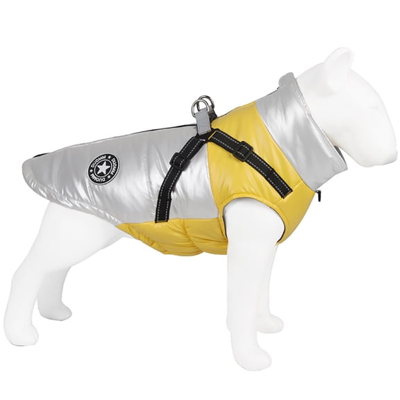 Dog Winter Warm Jacket for Small Medium Dogs Cat ,Cold Weather Coats with Harness,Thickened Paded Dogs Fleece Vest, Waterproof Windproof Dog Snow Jacket Pet Puppy Clothes