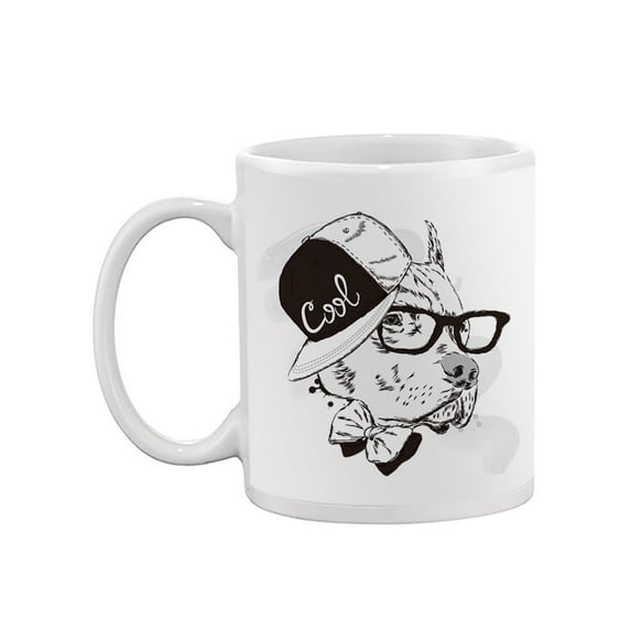 Dog With Cap And Bow Tie. Mug -Image by Shutterstock,