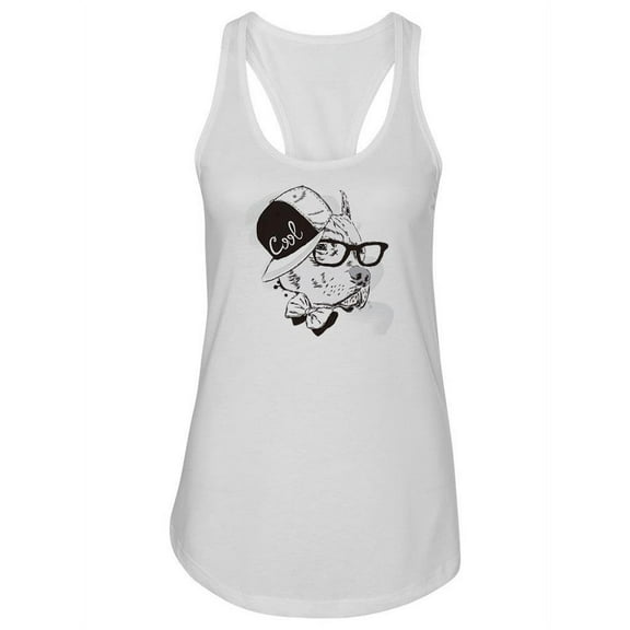 Dog With Cap And Bow Tie Tank Women -Image by Shutterstock, Female Medium