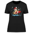 thumbnail image 1 of Dog With Christmas Firework T-Shirt Women -Image by Shutterstock, Female XX-Large, 1 of 2