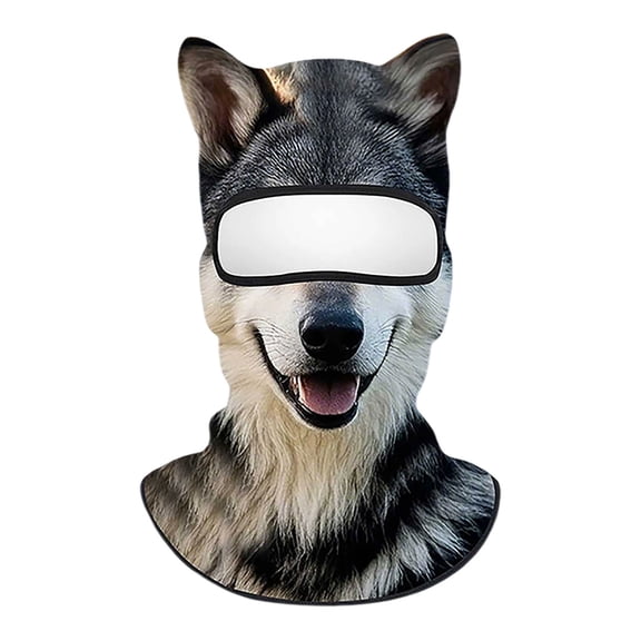 Dog Wolf Face Balaclava Ski Mask Windproof For Winter Outdoor Snowboarding Men Women Warm Full Coverage Animal Fun