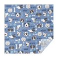 thumbnail image 1 of Dog with Woof and Bark Square Tablecloth,Waterproof Square Table Cover,Wipeable Spillproof Washable Table Cover for Home Kitchen Party Decor 60"x60"(152x152cm), 1 of 6