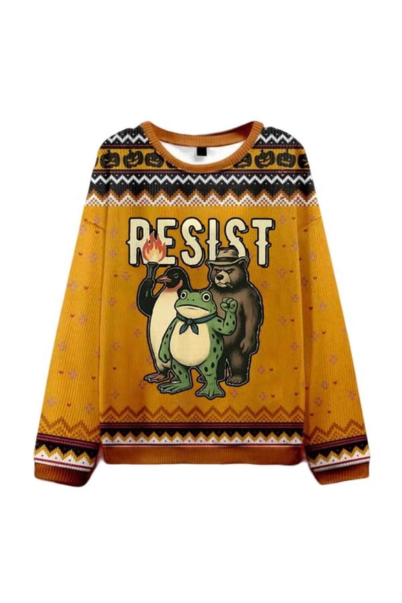 Dog Xmas Sweater, Pug Show Up 3D Christmas Sweater, Funny Xmas Sweater