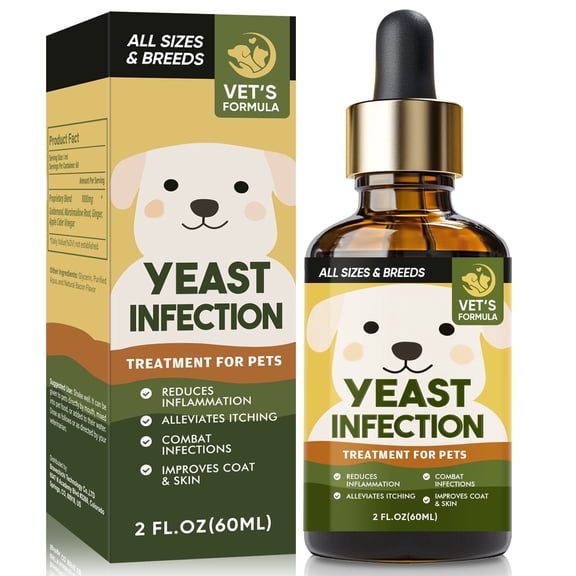 Yeast Infection Treatment For Dogs, Yeast Infection Drops For Dogs, 2 oz