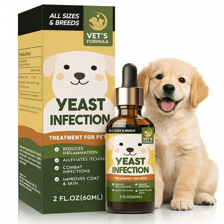Yeast Infection Treatment For Dogs, Yeast Infection Drops For Dogs, 2 oz