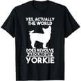 thumbnail image 1 of Dog Yorkshire Terrier T-Shirt men and women can wear, black, white, gifts, 1 of 4