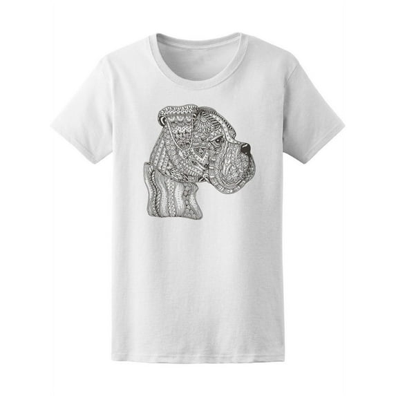 Dog Zendala Pattern T-Shirt Women -Image by Shutterstock, Female Medium