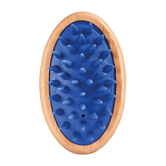 Dog and Cat Grooming Rubber Curry Brushes Firm Grip Three Styles Available (Blue)