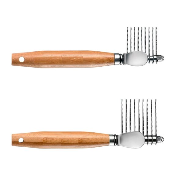 Dog and Cat Grooming Tools Ergonomic Wood Handle 9 Blade Mat Splitter Breakers (Set of Both Tools)