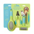 thumbnail image 1 of Dog and Cat Home Grooming Kit Slicker Rotating Pin Brush Comb Nail Trimmer 4 pc (1 Kit), 1 of 1