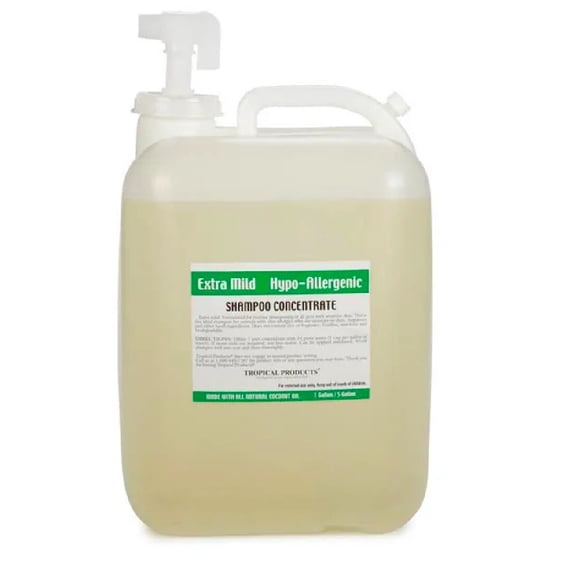 Dog and Cat Hypoallergenic Extra Mild Grooming Shampoo Coconut Based Concentrate (5 Gallon)