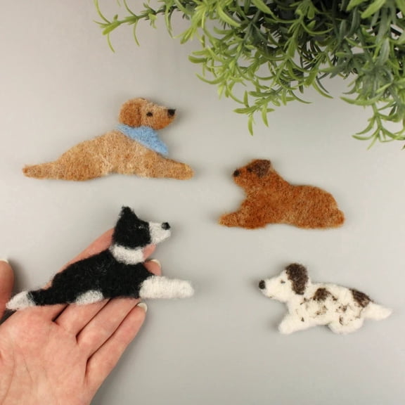 Wizardi Beginner Magnet Needle Felting Kit for Adults - Dog and Cat. Animal Felting Kit 8-12cm Long. Felting Tools. Wool Felting Supplies. Felt Crafts. Wool Felt. The Makerss