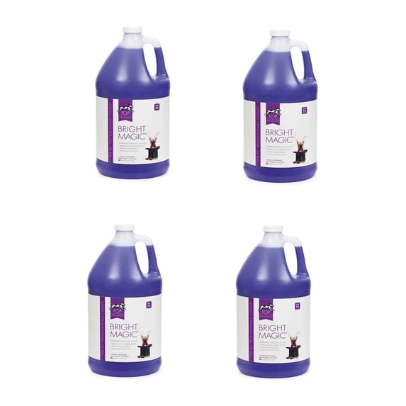 Dog and Cat Shampoo Conditioner Solution 4 Gallon Case Value Packs for Grooming (Bright Magic Shampoo)