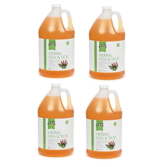 Dog and Cat Shampoo Conditioner Solution 4 Gallon Case Value Packs for Grooming (Herbal Shampoo)