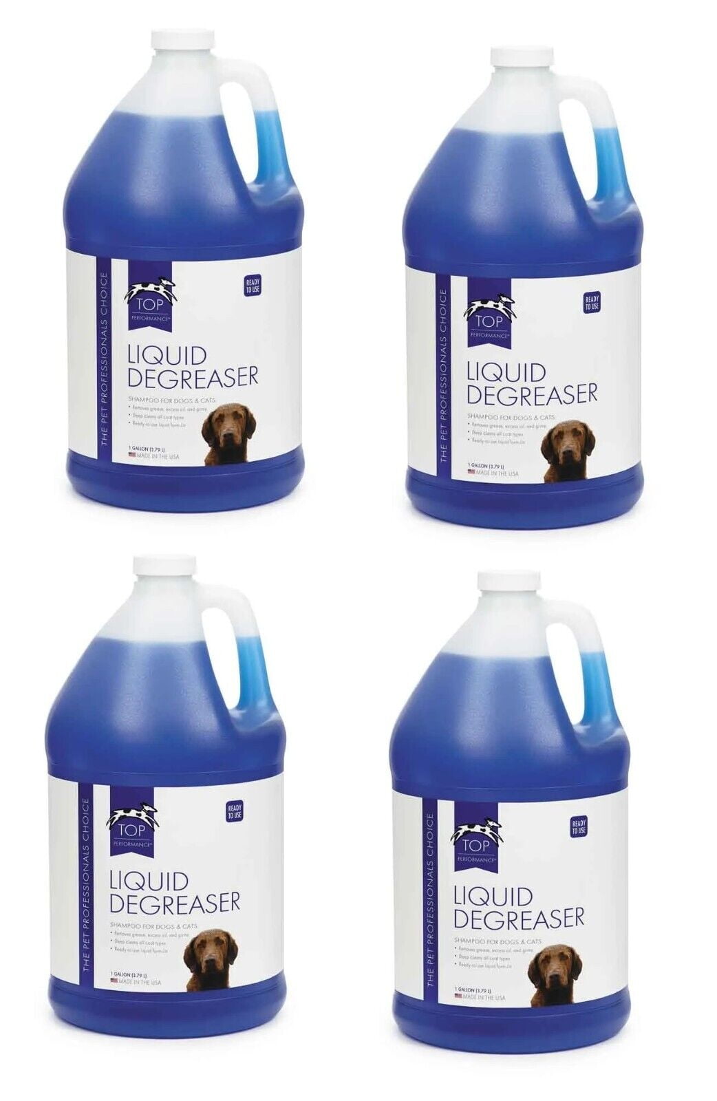 Dog and Cat Shampoo Conditioner Solution 4 Gallon Case Value Packs for Grooming (Liquid