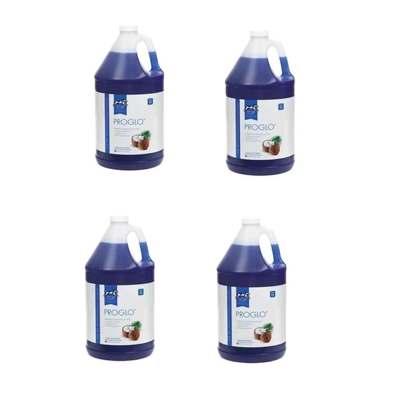 Dog and Cat Shampoo Conditioner Solution 4 Gallon Case Value Packs for Grooming (ProGlo Shampoo)