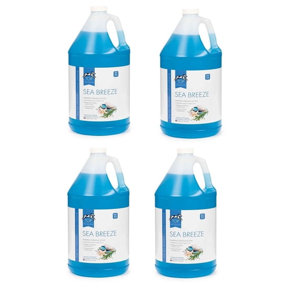 Dog and Cat Shampoo Conditioner Solution 4 Gallon Case Value Packs for Grooming (Sea Breeze Shampoo)
