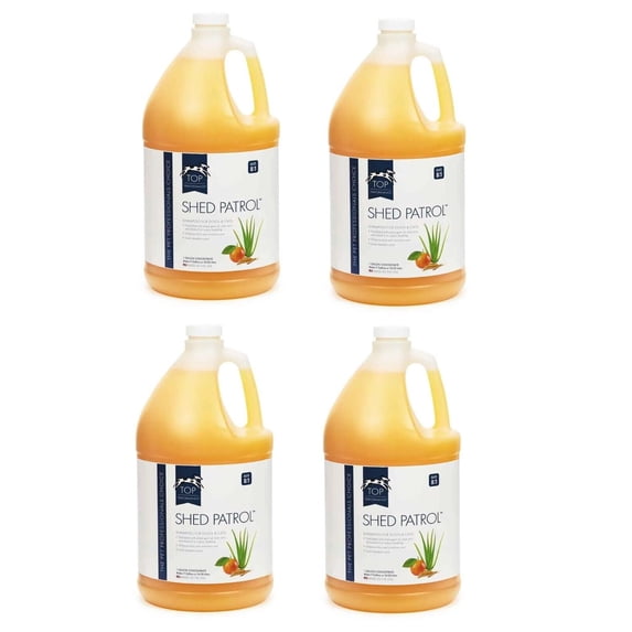 Dog and Cat Shampoo Conditioner Solution 4 Gallon Case Value Packs for Grooming (Shed Patrol Shampoo)