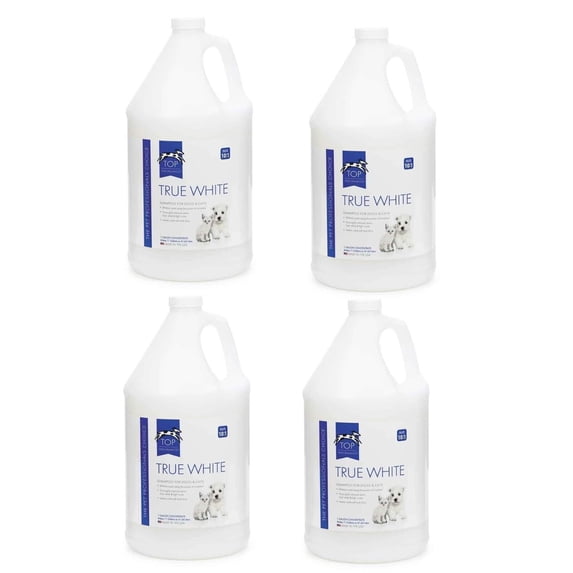 Dog and Cat Shampoo Conditioner Solution 4 Gallon Case Value Packs for Grooming (True White Shampoo)