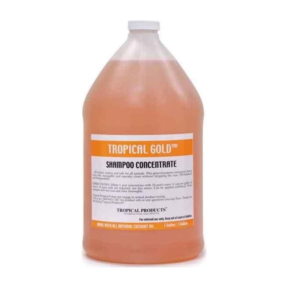 Dog and Cat Shampoo Gold Pet Grooming Natural Tearless Biodegradable Soft Coat (1 gallon)