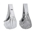 thumbnail image 1 of Dog and Cat Sling Carrier - Reversible Puppy Carrier Purse with Storage Pocket, Hand-Free Dog Sling Carrier for Carry Small Dogs and Cats Gray, 1 of 7