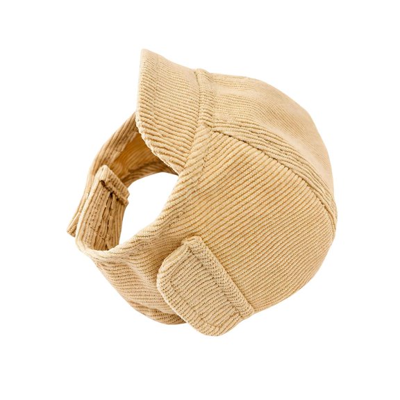 Dog and Cats Baseball Cap with Side Ear Openings, Flexible Touch Closure, and Ribbed Texture for Outdoor Winter Activity, Walking Styling