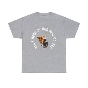Dog and Coffee Unisex Heavy Cotton Tee