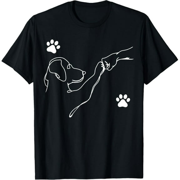 Dog and Human Fist Bump Shirt - Funny Dog Friendship Paw Punch Tee for Pet Lovers