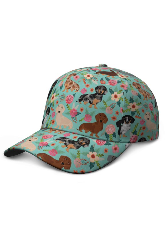 Dog and Nature Baseball Cap - Artistic Print Adjustable Hat for Pet Lovers