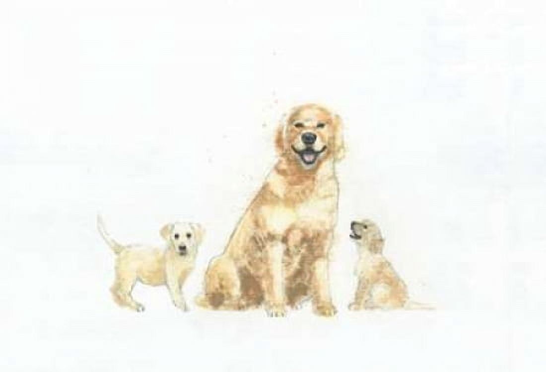 Dog and Puppies Canvas Art - Emily Adams (20 x 28)