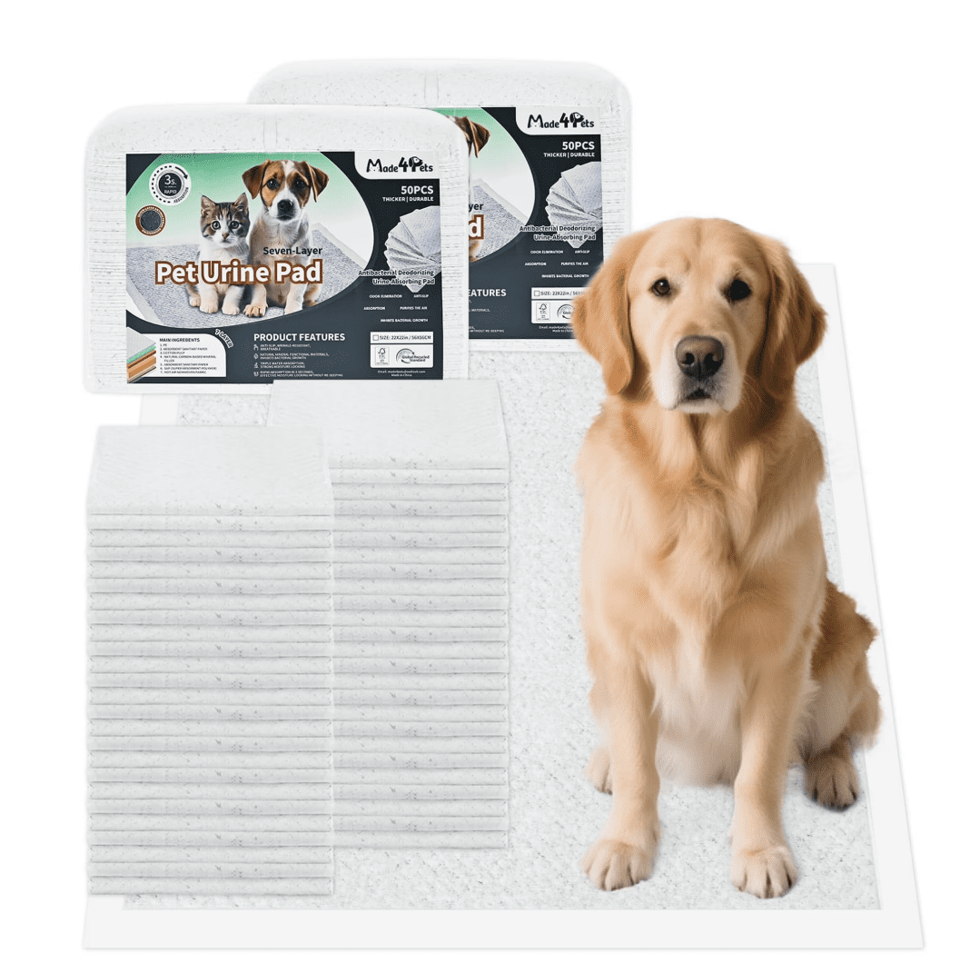 Dog and Puppy Pee Pads with Leak-Proof Quick-Dry Design for Potty Training，Pack of 100