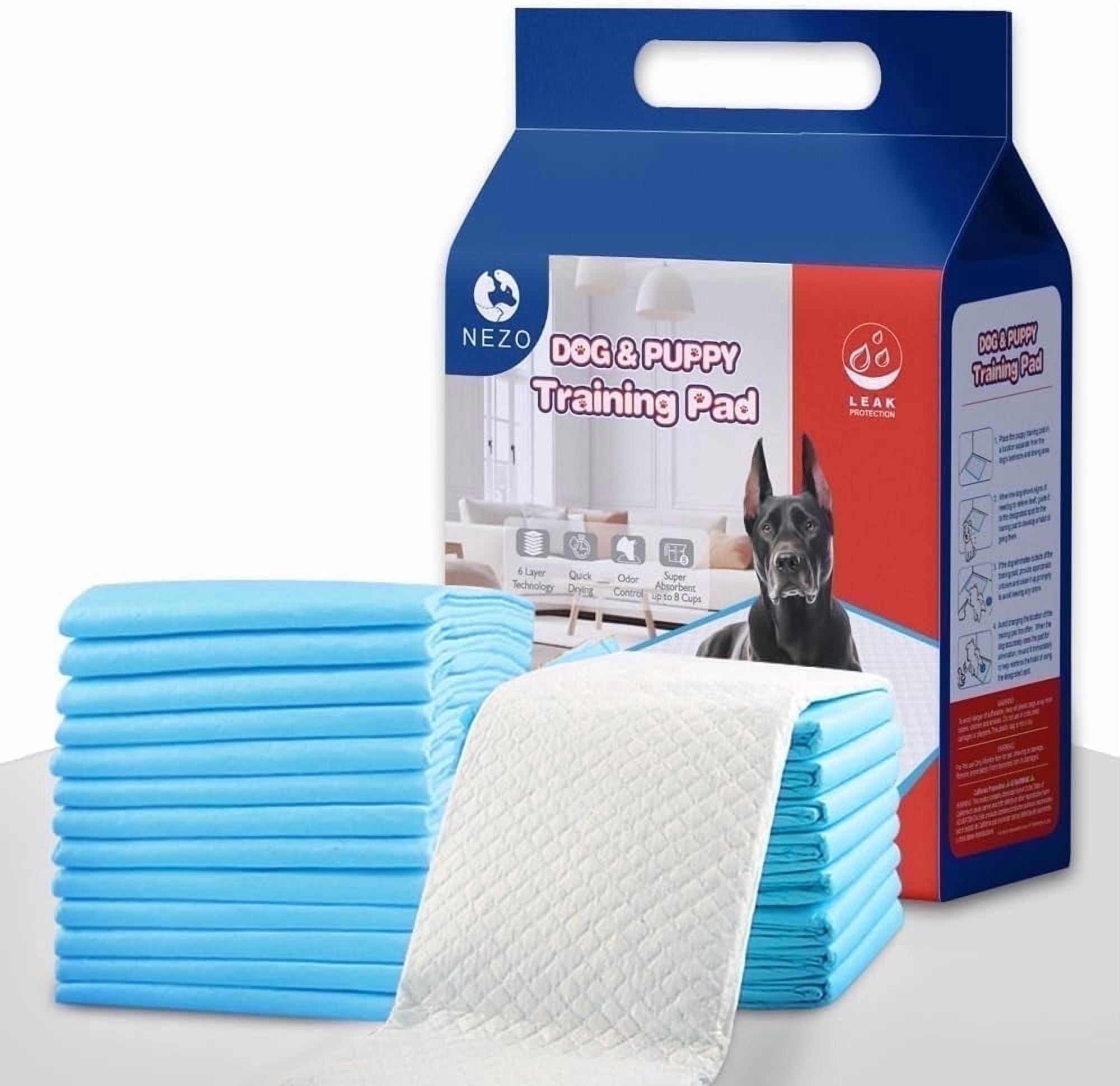 NEZO Extra Large 6-Layer Training Pet Training Pads, 34 x 46 Inches, 120 Count