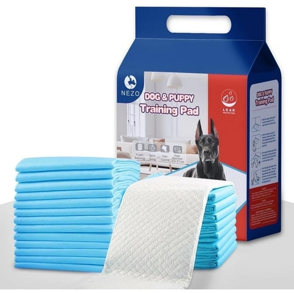 NEZO Extra Large 6-Layer Training Pet Training Pads, 34 x 46 Inches, 120 Count