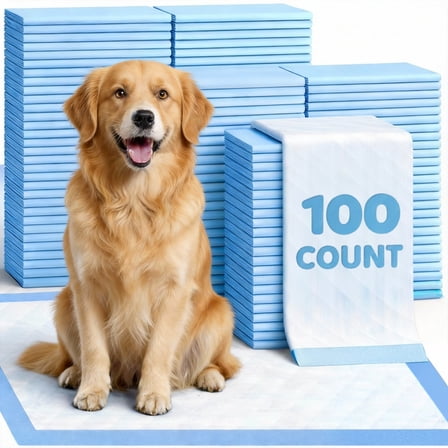 Puppy Pads,100 Count 23"x23"Large 6-Layer Training Disposable Pee Pads with Super Absorbent & Leak-Proof