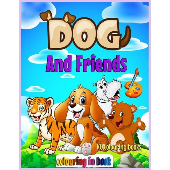 Dog and friends colouring in book (Paperback)