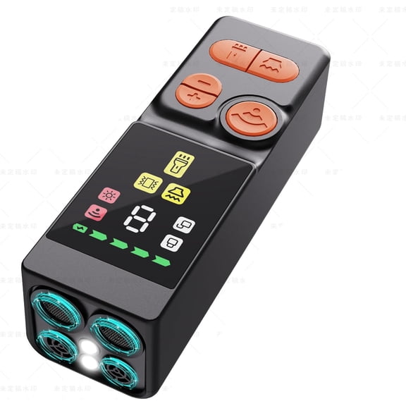 Dog bark deterrent device, bark stop device with a range of up to 50 feet, dog training ultrasonic device, portable anti barking tool, rechargeable anti barking device for indoor and outdoor (Black)