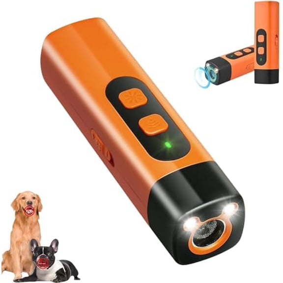 Dog bark stopper, suitable for indoor and outdoor use, with LED flashlight, for training dogs to correct bad behavior.