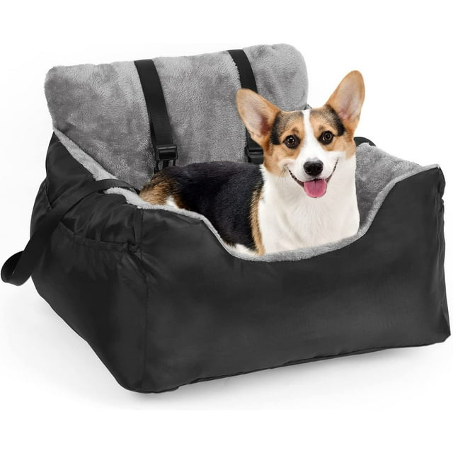 Dog car seat with harness, removable and washable booster pet car seat