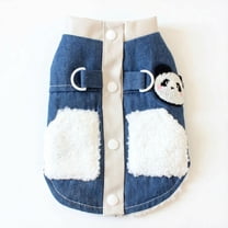 Riklu Panda Pattern Jacket for Small Dogs, Dog Coat for Small Dogs Winter Warm Dog Clothes