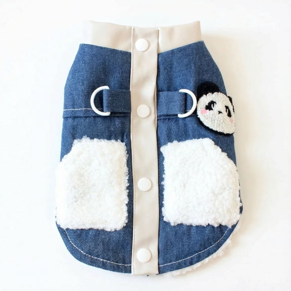 Riklu Panda Pattern Jacket for Small Dogs, Dog Coat for Small Dogs Winter Warm Dog Clothes