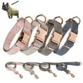 thumbnail image 1 of Dog collar and leash set, dog collar and leash, adjustable dog collar for small to medium dogs./Pink/M, 1 of 6