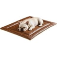 thumbnail image 1 of Dog   ed for Crate Puppy   eds PU Leather Crate Pad Mat for Medium Dogs Waterproof Anti-Slip Polyester Fi  erfill 27.5×35.4×1inch   rown, 1 of 9