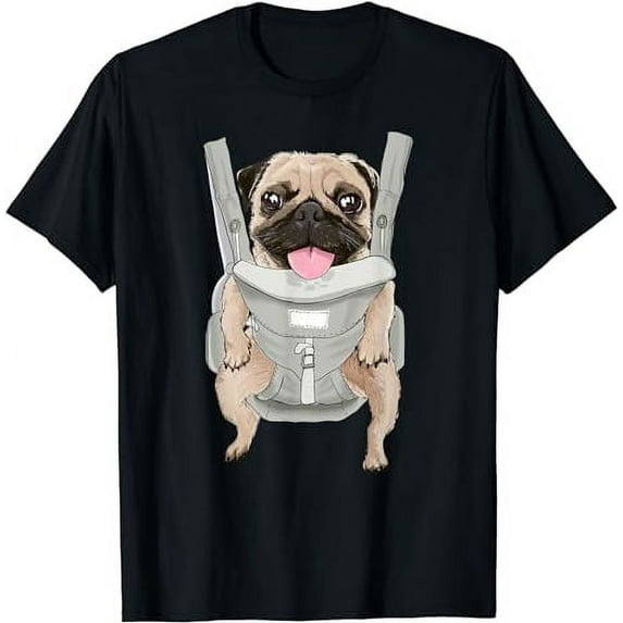 Dog in Pocket, Pug in Pouch, Cute Pug tees T-Shirt