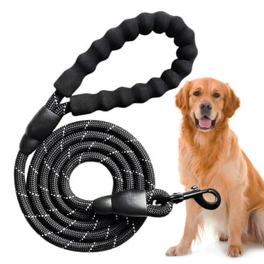 Dog leashes for Large Dogs Rope Leash Heavy Duty Dog Leash with Comfortable Padded Handle and Highly Reflective Threads 5 FT for Small Medium Large Dogs