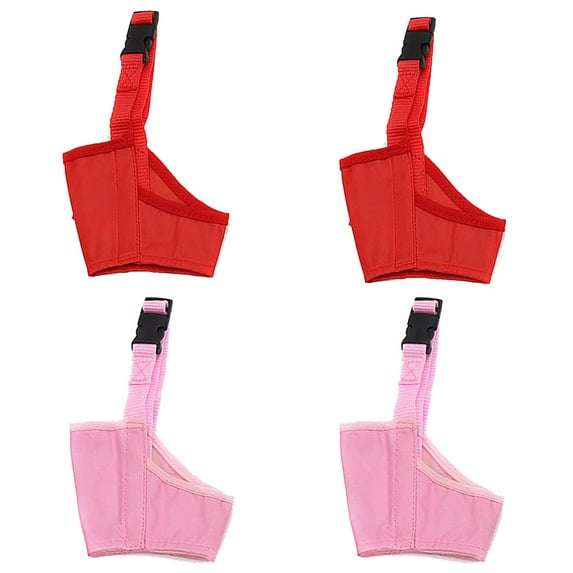 Dog mouthpiece for barking and chewing, soft and comfortable mouthpiece for long nose Red+Pink - 1