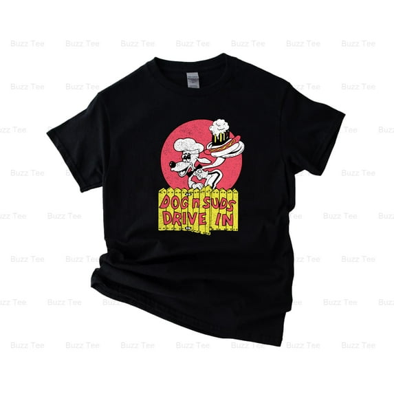 Dog n Suds Drive-In Restaurant Vintage Logo Fan Graphic V40073 New Unisex T-Shirt, up to 5XL